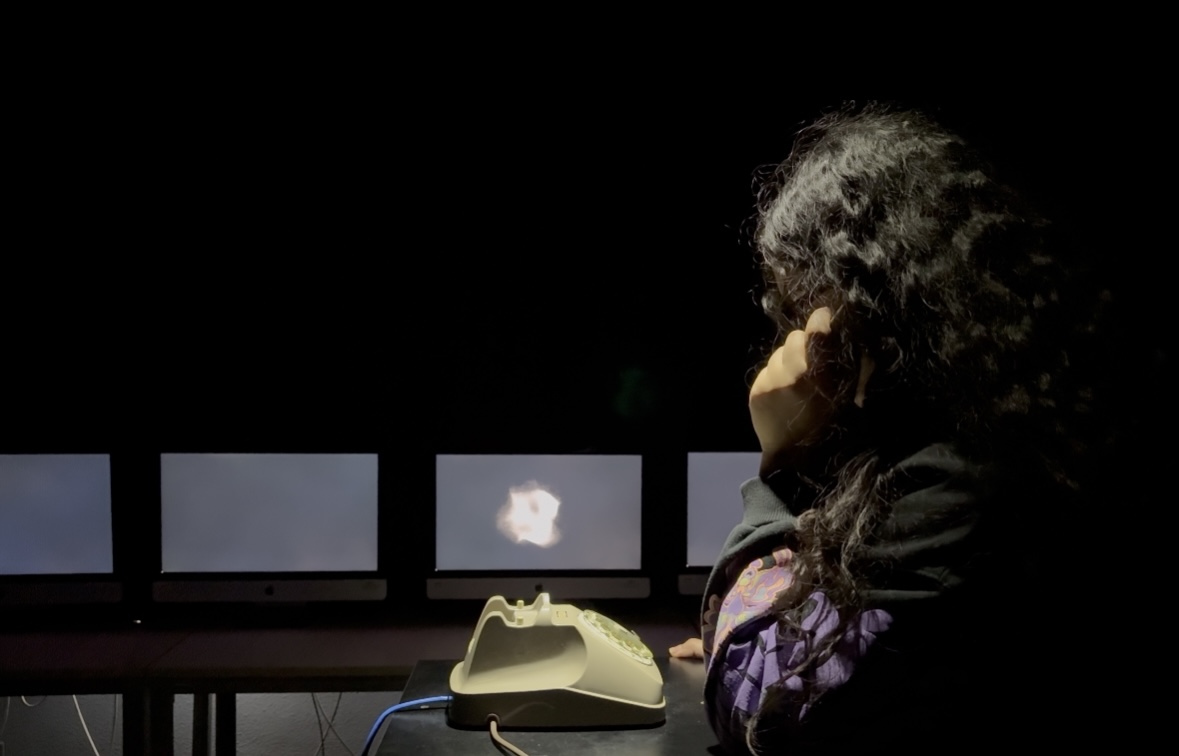 The room when someone is on the phone